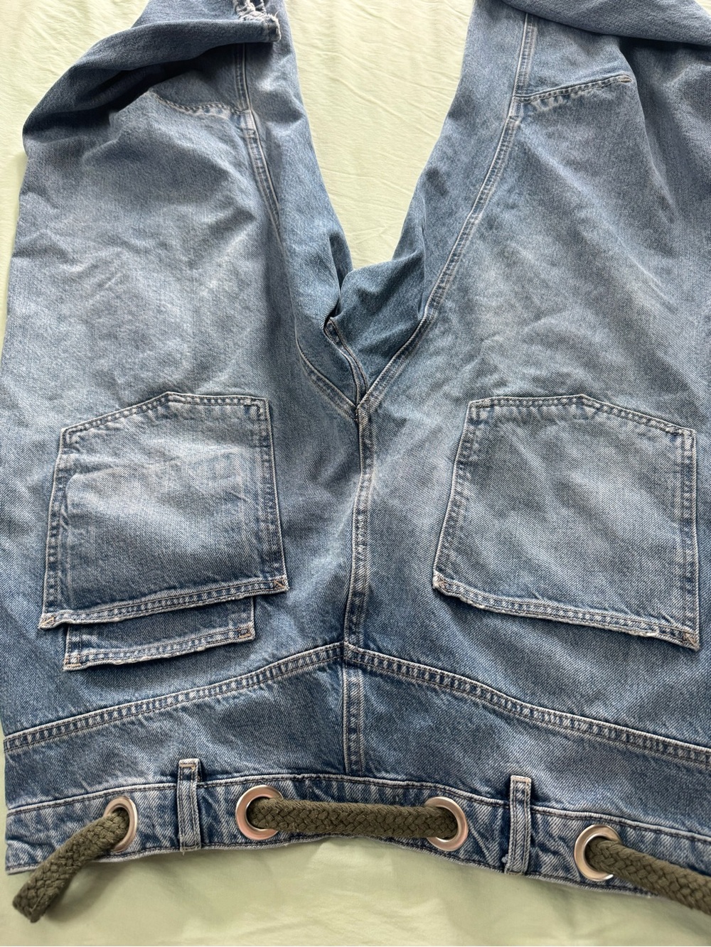 We the free people moxie distressed barrel jeans 32 boho - Picture 9 of 12
